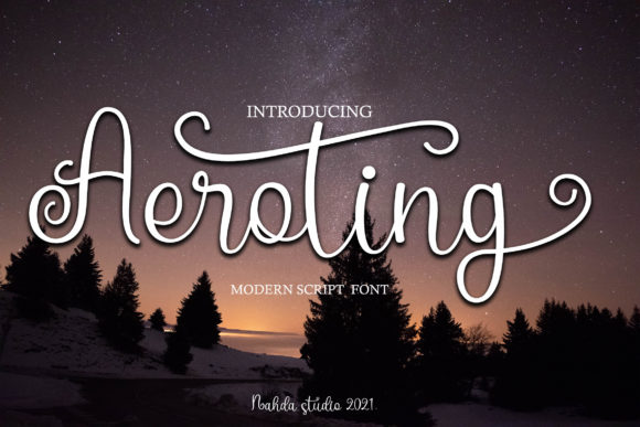 Aeroting Script Font for Elegant Craft Designs