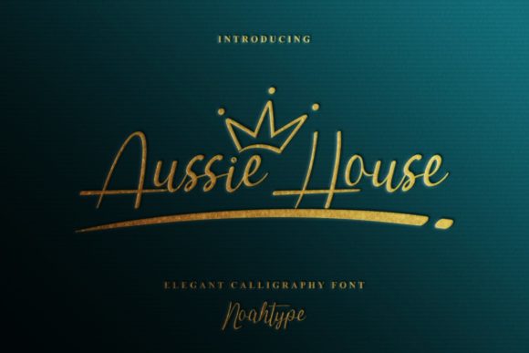 Aussie House Script Font for Handmade Brands