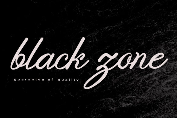 Black Zone: A Script Typeface for Editorial Elegance