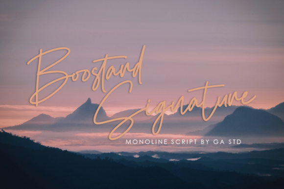 Boostard Signature: The Monoline Script Font for Editorial Design