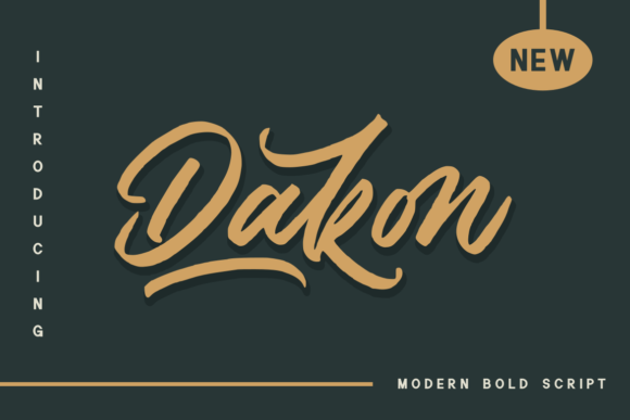 Dakon Script Font for Modern Web Design