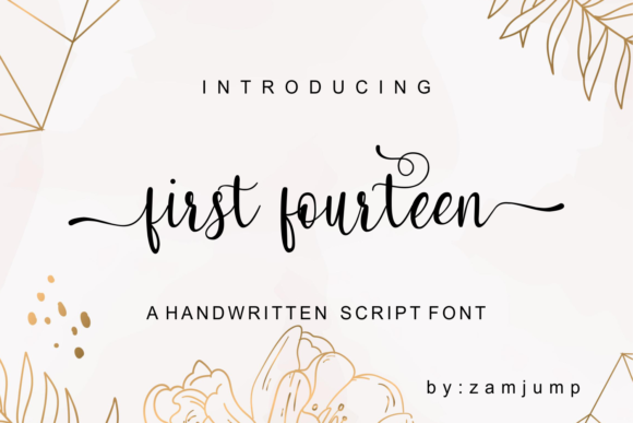 First Fourteen Font for Elegant Script Designs