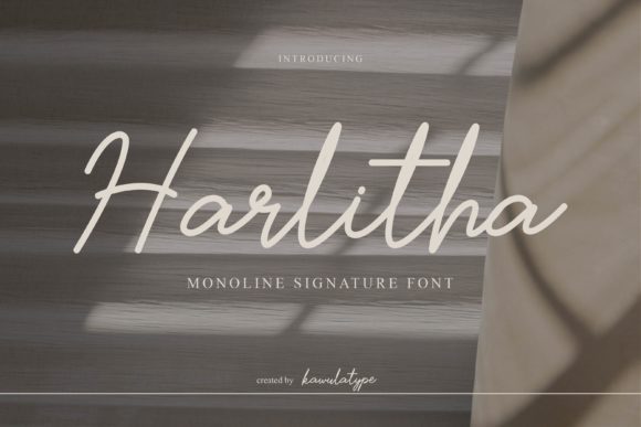 Harlitha: A Stylish Script Font for Editorial Design