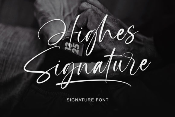 Highes Signature: A Modern Script Font for Editorial Design
