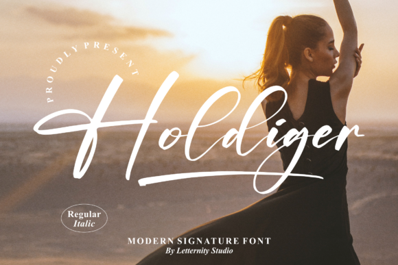 Holdiger: A Modern Script Font for Web Design