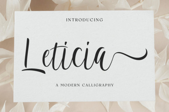Leticia: An Elegant Script Font for Editorial Design