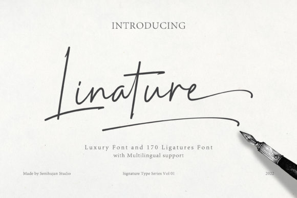 Linature: Elegant Script Font for Web Design