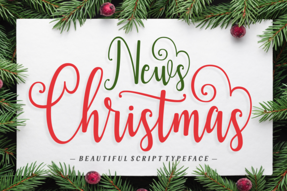 News Christmas Font for Elegant Web Design
