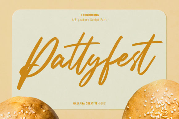 Pattyfest Script Font for Editorial Design