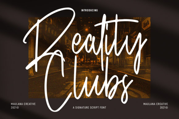 Reality Clubs Font for Handmade Brands