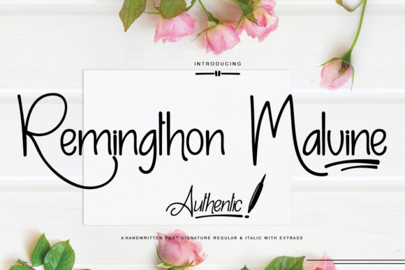 Remingthon Malvine: An Elegant Script Font for Editorial Design
