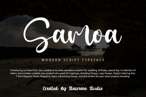 Samoa: A Modern Script Font for Editorial Design