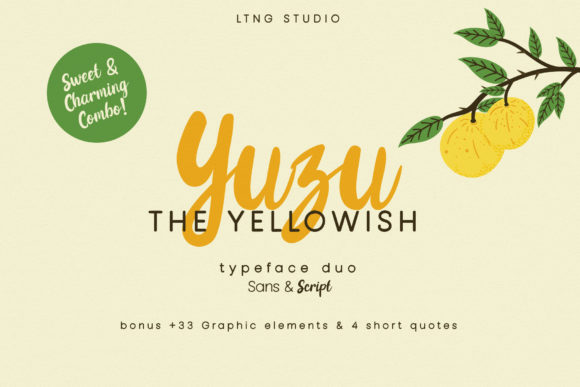 Yuzu the Yellowish Duo Font for Makers